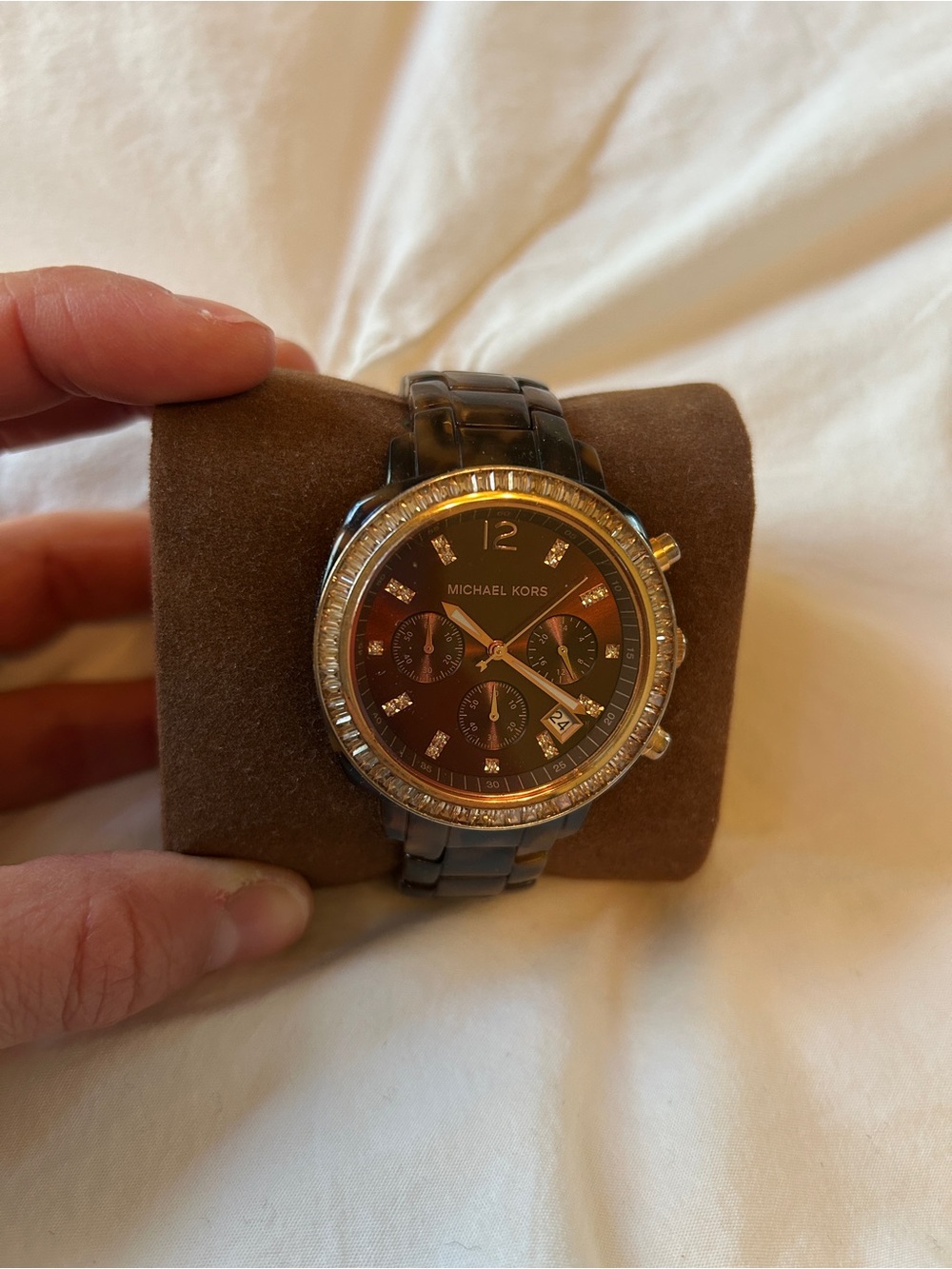 Michael Kors Brown and Gold Men's Chronograph Watch - Picture 2 of 5